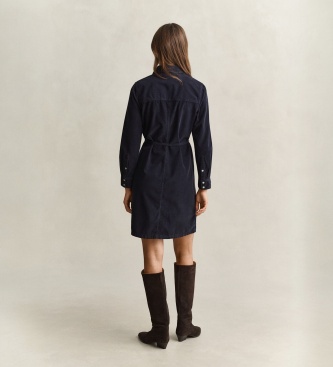 Gant Navy corduroy shirt dress