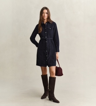 Gant Navy corduroy shirt dress