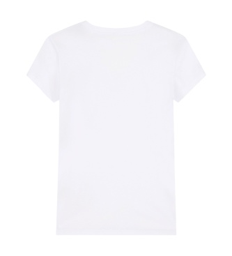 A|X Armani Exchange T-shirt med v-hals og logo, hvid