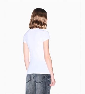 A|X Armani Exchange T-shirt med v-hals, hvid