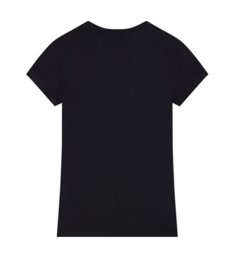 A|X Armani Exchange Camisa de malha de algodão de corte slim preta