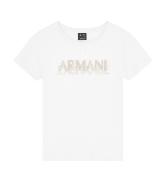 A|X Armani Exchange Camiseta oversize de malha com logótipo rosa