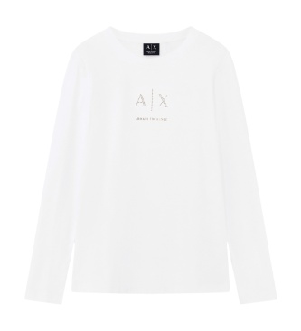 A|X Armani Exchange Hvid bomuldstrøje i regular fit