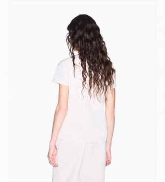 A|X Armani Exchange Oversize-tröja i bomullstrikå, beige