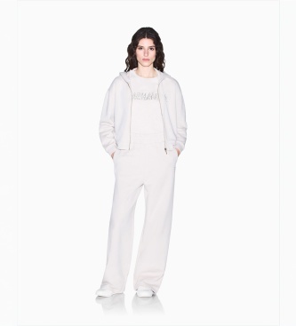 A|X Armani Exchange Oversize-tröja i bomullstrikå, beige