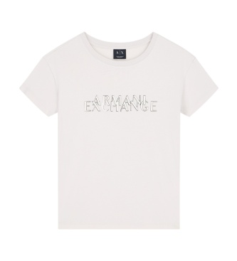 A|X Armani Exchange Oversize-tröja i bomullstrikå, beige