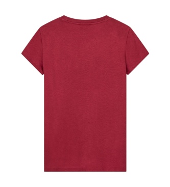 A|X Armani Exchange Camiseta Up For Party con pedrería rojo