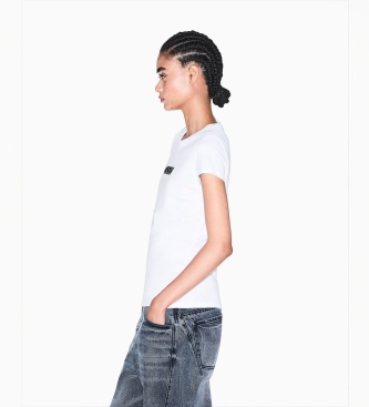 A|X Armani Exchange Camiseta Up For Party con pedrería blanco