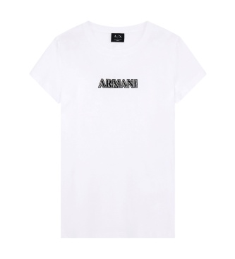 A|X Armani Exchange Camiseta Up For Party con pedrería blanco