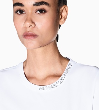 A|X Armani Exchange T-shirt Up For Party hvid