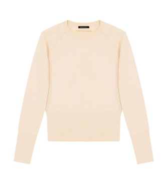 A|X Armani Exchange Maglione in maglia di viscosa metallizzata beige