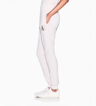 A|X Armani Exchange Pantalone di taglio regolare in tessuto scuba beige