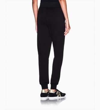 A|X Armani Exchange Hlače pravilnega kroja iz črne tkanine scuba