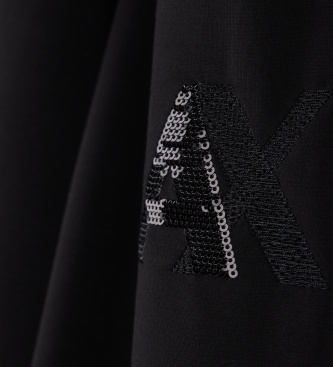 A|X Armani Exchange Hlače pravilnega kroja iz črne tkanine scuba