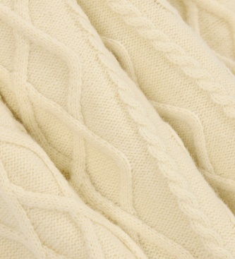 A|X Armani Exchange Maglione a maglia intrecciata con spalle scoperte beige