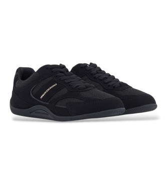 A|X Armani Exchange Låga sneakers i mikromocka och mesh med snörning i svart