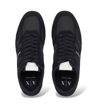 A|X Armani Exchange Låga sneakers i mikromocka och mesh med snörning i svart