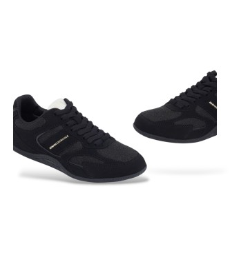 A|X Armani Exchange Låga sneakers i mikromocka och mesh med snörning i svart