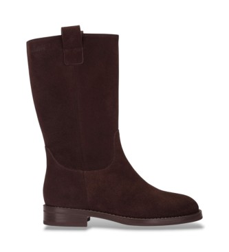 Wonders Botas de Couro Charme castanho