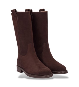 Wonders Botas de Couro Charme castanho