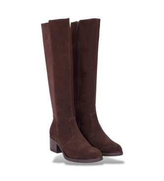 Wonders Botas de Couro Charme castanho