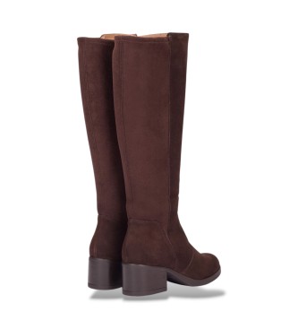 Wonders Botas de Couro Charme castanho