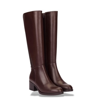 Wonders Botas de Couro Isy castanho