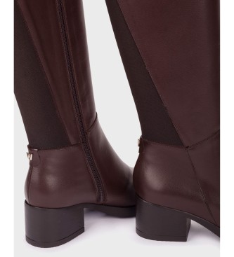 Wonders Botas de Couro Isy castanho