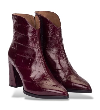 Wonders Stivali in Pelle Velvet granata