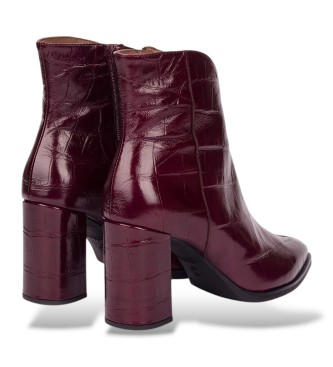 Wonders Stivali in Pelle Velvet granata