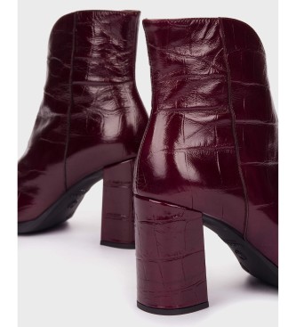 Wonders Stivali in Pelle Velvet granata