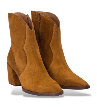 Wonders Brown Charme Leather Boots