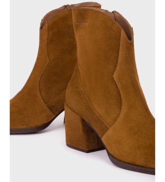 Wonders Brown Charme Leather Boots