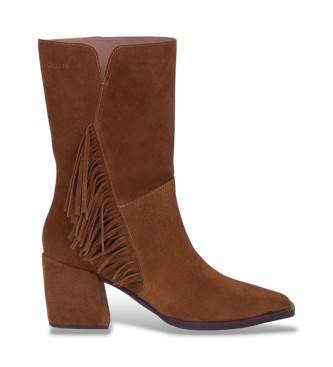 Wonders Brown Charme Leather Boots