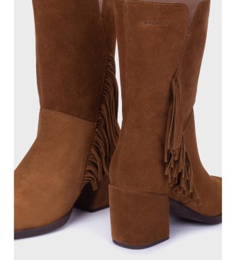 Wonders Brown Charme Leather Boots