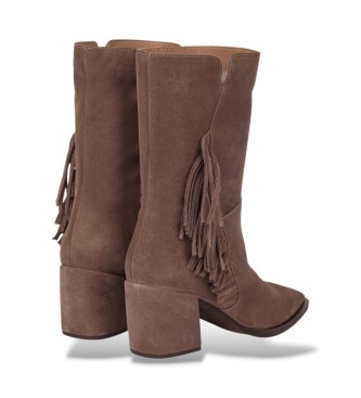Wonders Bottes en Cuir Charme taupe