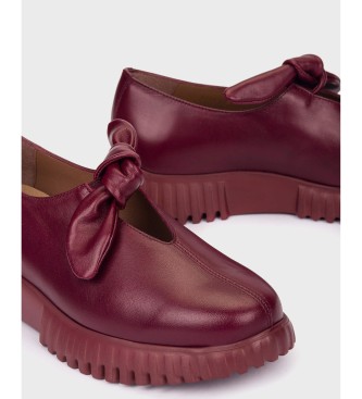 Wonders Mocassins de Couro Velvet grená