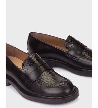 Wonders Mocassins en Cuir Oregon noir