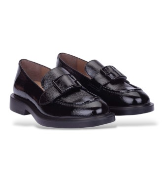Wonders Mocassins en Cuir Lack noir