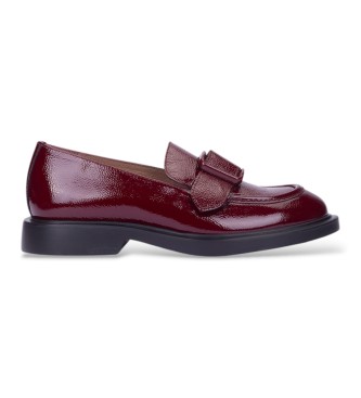 Wonders Mocassins en Cuir Lack bordeaux