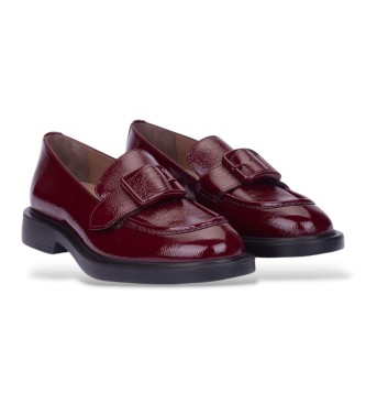 Wonders Mocassins en Cuir Lack bordeaux