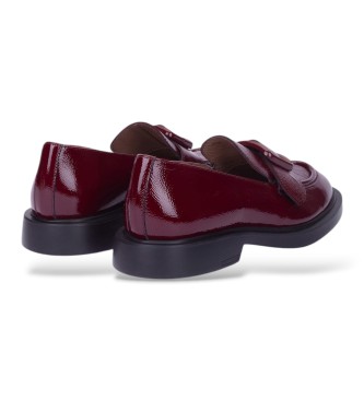 Wonders Mocassins en Cuir Lack bordeaux