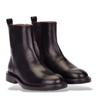 Wonders Botins de Pele Oregon Lux preto