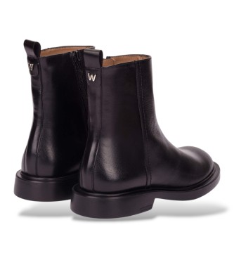 Wonders Botins de Pele Oregon Lux preto
