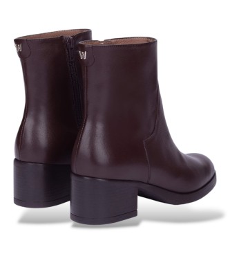 Wonders Botas de couro Isy grená