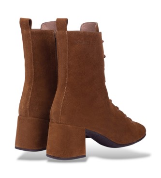 Wonders Botins de Couro Charme castanho