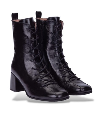 Wonders Botins de Couro Charme preto