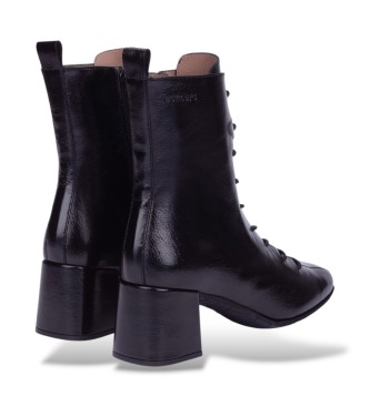 Wonders Botins de Couro Charme preto