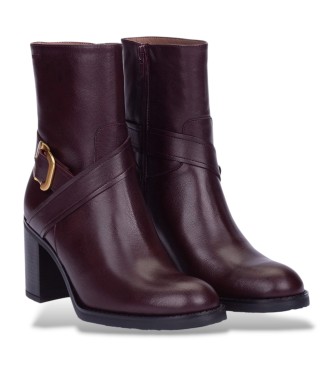 Wonders Botins de Couro Alice grená