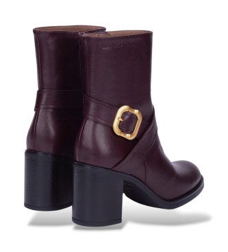 Wonders Botins de Couro Alice grená